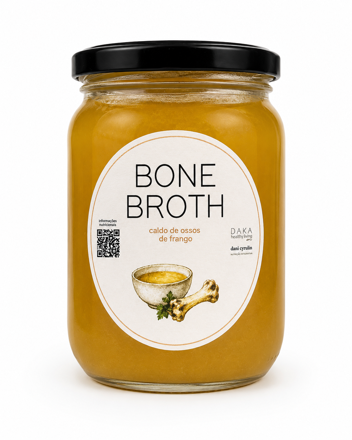 Caldo de ossos de frango - Kit com 7 potes de 200ml cada